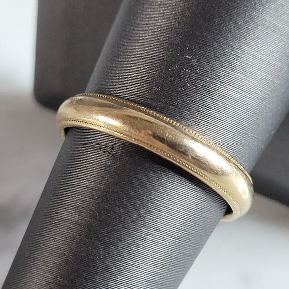 Mens Vintage Estate 14K Yellow Gold Artcarved Wedding Band Ring 4.2g #E7095